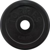 Диск обрезиненный TORRES 1,25 кг арт. PL50681, d25 мм, металл в резиновой оболочке, черный