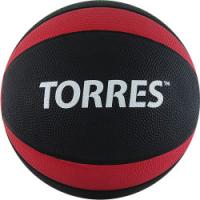 Медбол TORRES 6 кг, арт. AL00226, резина, диаметр 23,8 см, черно-красно-белый
