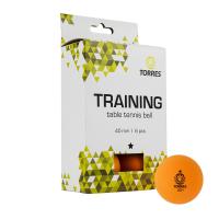 Мяч для наст. тенниса TORRES Training 1*, арт. TT21015, диам. 40+ мм, упак. 6 шт, оранж