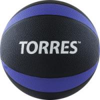Медбол TORRES 5 кг, арт. AL00225, резина, диаметр 23,8 см, черно-фиолетово-белый