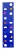 Скалодром пристенный 500*2000 стандарт ЭЛЬБРУС (10 зацепов), синий