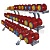 Обрезиненный цветной гантельный ряд «PROFIGYM» 6 до 41 кг с шагом 2.5 кг