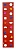 Скалодром пристенный 500*2000 стандарт ЭЛЬБРУС (10 зацепов), красный