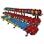 Обрезиненный цветной гантельный ряд «PROFIGYM» от 11 до 71 кг с шагом 2.5 кг