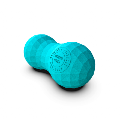 Набор из двух массажных мячей с кистевым эспандером бирюзовый FT-SM3ST-TQ